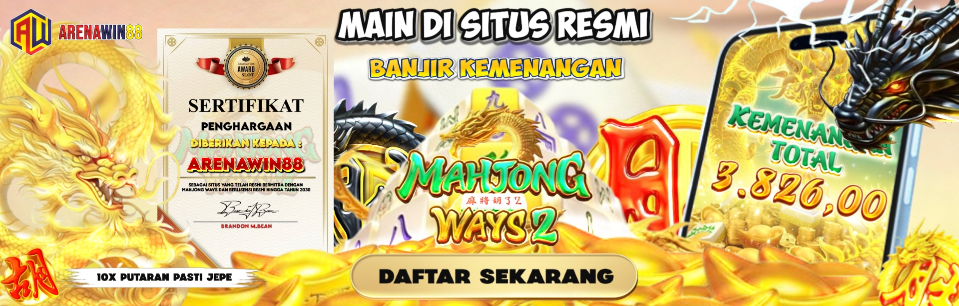 SERTIFIKAT ARENAWIN88 2030